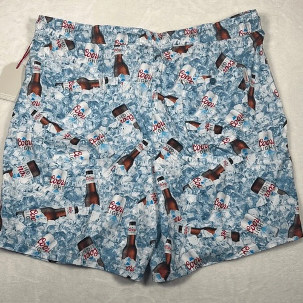 Coors Lite big & tall‎ elastic waist swim trunk New with tags Men size 2XL